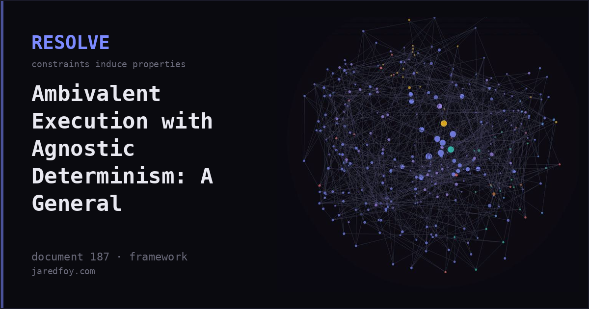 Ambivalent Execution with Agnostic Determinism: A General Property of ...